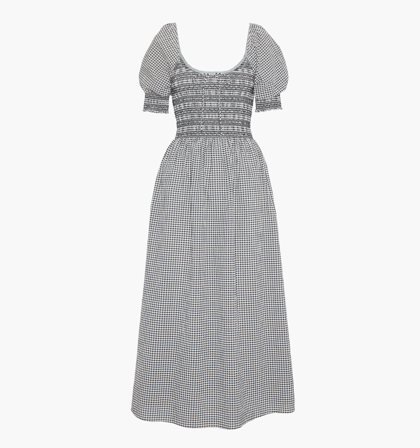The Madeline Nap Dress - Black/Sand Gingham