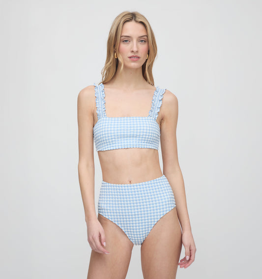 The Teagan Bikini Set - Blue Gingham