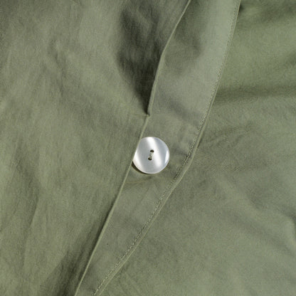 Percale Cotton Duvet Cover in Olive Buff