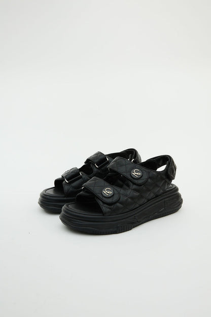 Adela Black Sandals