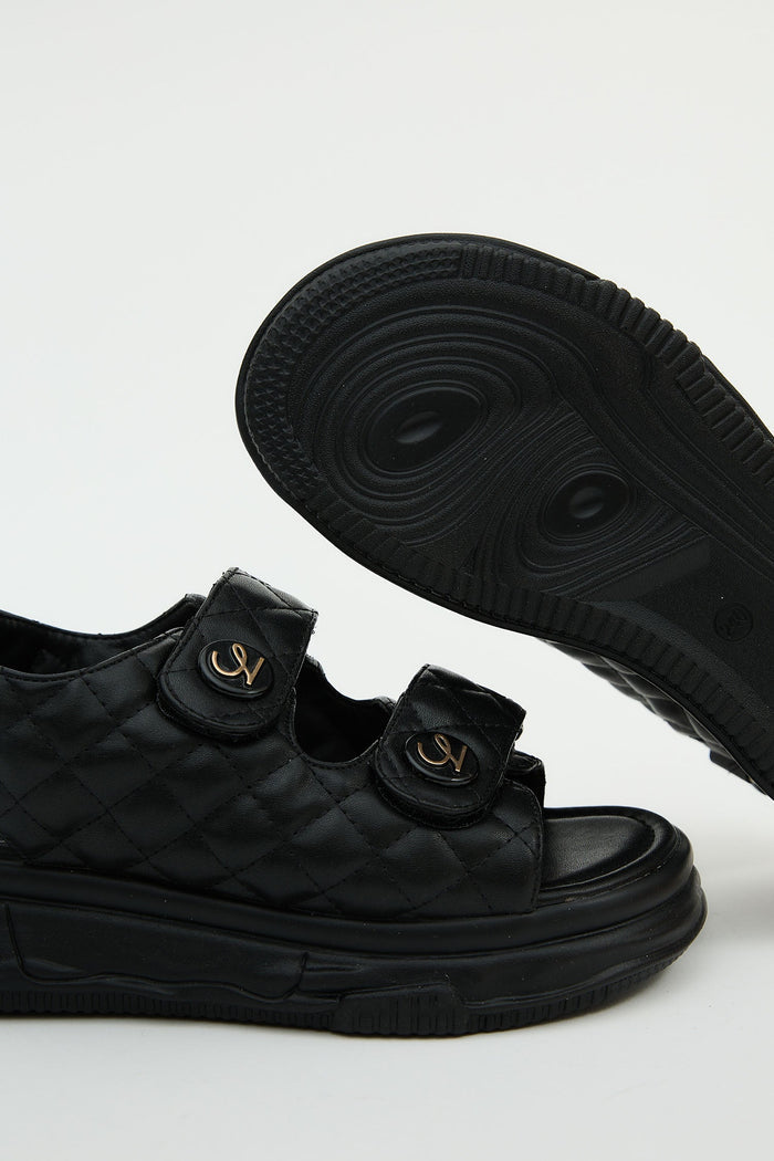 Adela Black Sandals