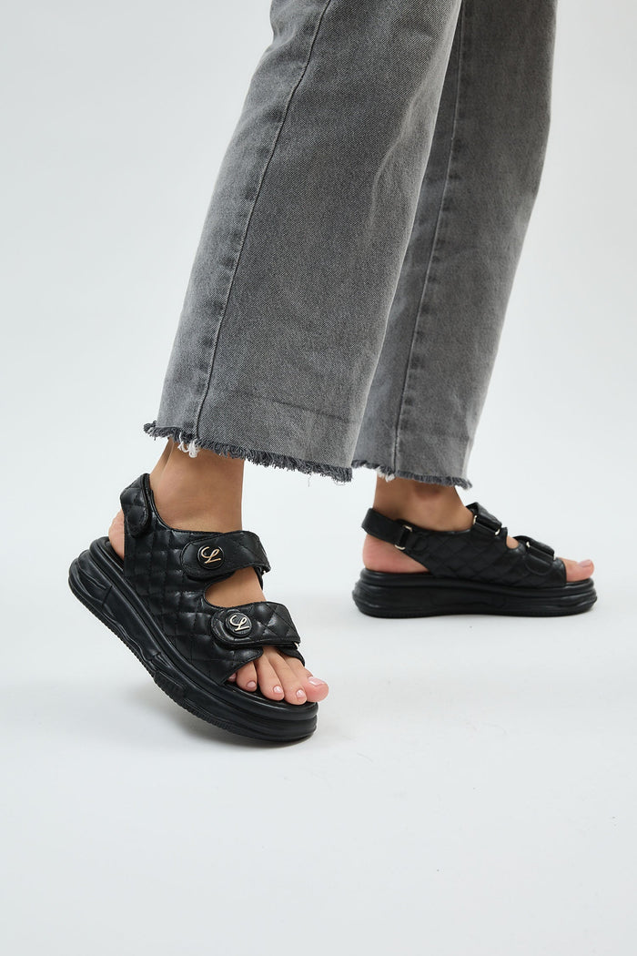 Adela Black Sandals