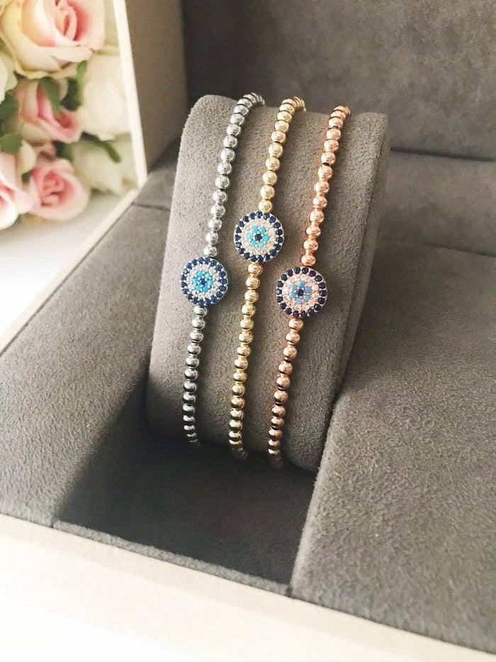 Adjustable Evil Eye Bracelet
