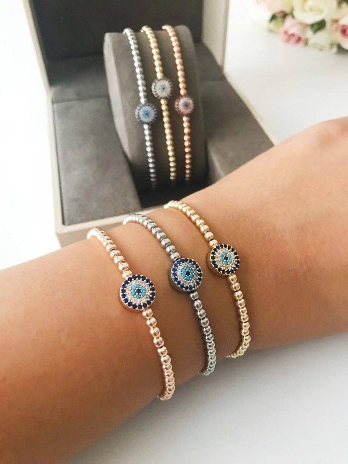 Adjustable Evil Eye Bracelet