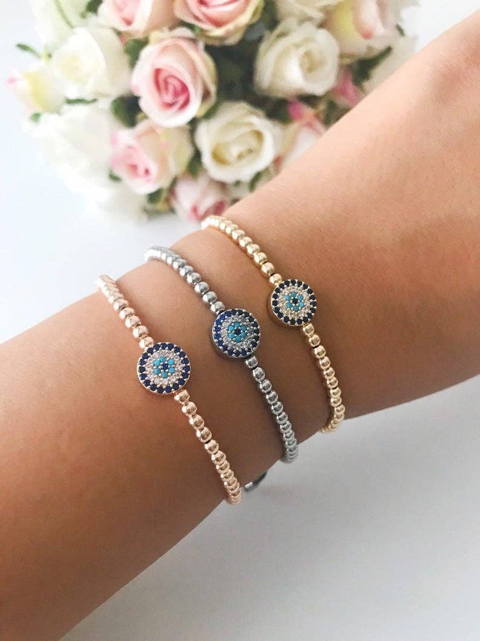 Adjustable Evil Eye Bracelet