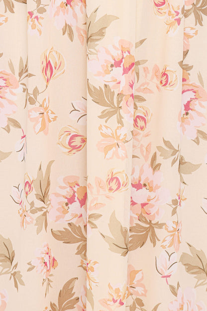 Petal and Pup USA DRESSES Aine Midi Dress - Cream Floral