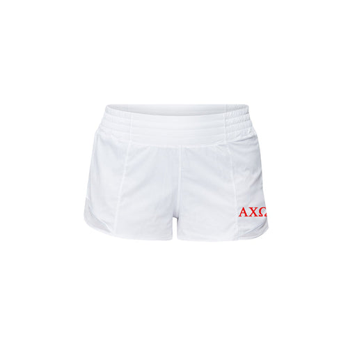 Alpha Chi Omega lululemon Hotty Hot High-Rise Lined Short 2.5" - White