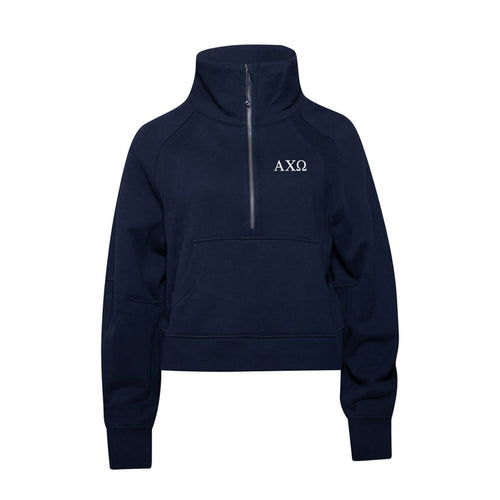Alpha Chi Omega lululemon Scuba Oversized Funnel-Neck Half Zip - True Navy