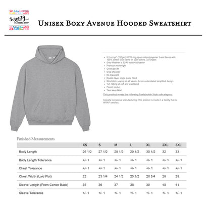 Alpha Gamma Delta Boxy Heart Pullover Hoodie