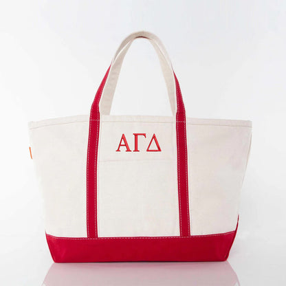 Alpha Gamma Delta Large Canvas Tote Bag