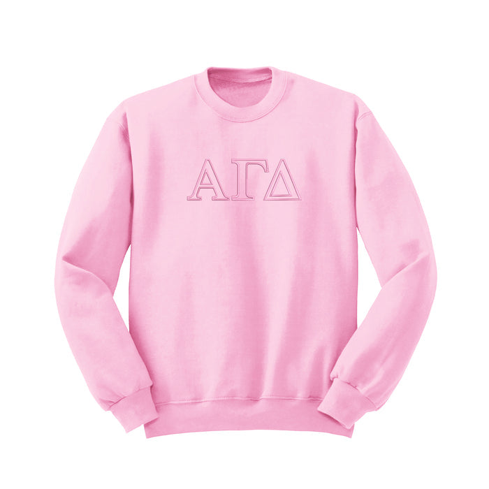 Alpha Gamma Delta Outline Monochromatic Crewneck