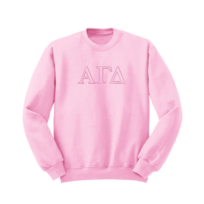 Alpha Gamma Delta Outline Monochromatic Crewneck