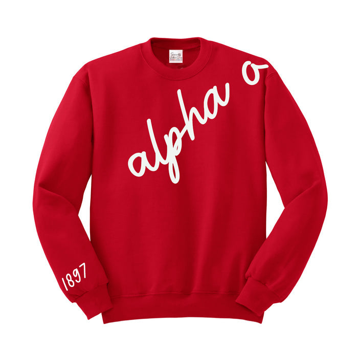 Alpha Omicron Pi 1895 Avenue Crewneck