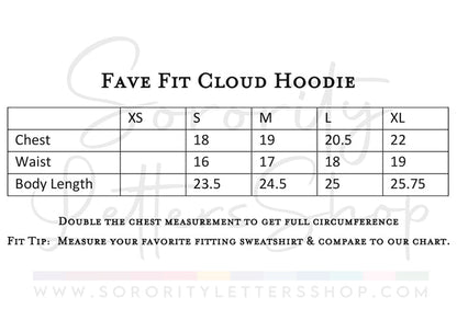 Alpha Omicron Pi Fave Fit Hoodie & Shorts Set - Wordmark - Xi Omicron Parents Club