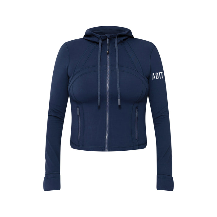 Alpha Omicron Pi lululemon Define Cropped Hooded Jacket Nulu - NAVY