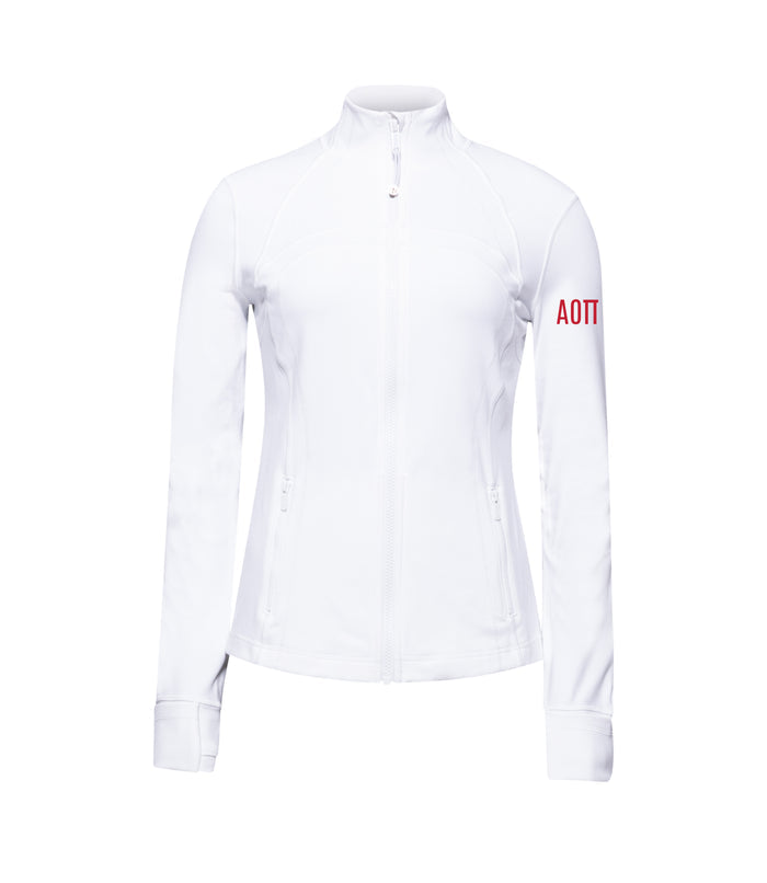 Alpha Omicron Pi lululemon Define Jacket - White - Xi Omicron Parents Club