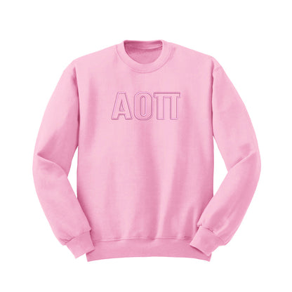 Alpha Omicron Pi Outline Monochromatic Crewneck