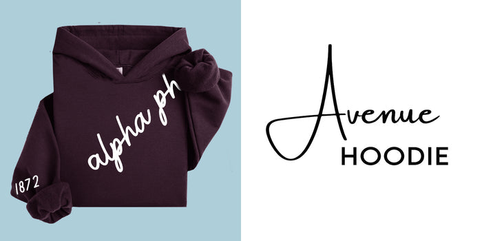 Alpha Phi 1872 Avenue Pullover Hoodie