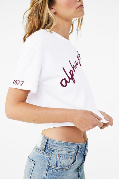 Alpha Phi Avenue Cropped Baby Tee