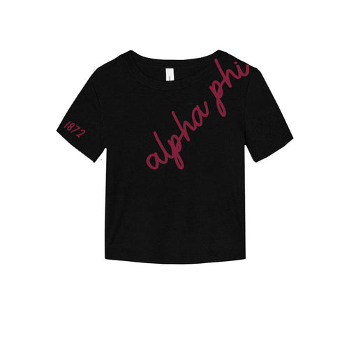 Alpha Phi Avenue Cropped Baby Tee