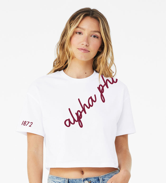 Alpha Phi Avenue Cropped Baby Tee