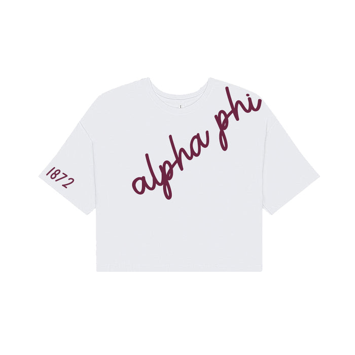 Alpha Phi Avenue Cropped Baby Tee