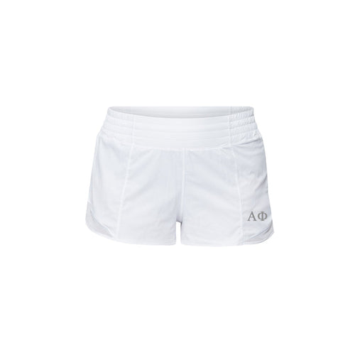 Alpha Phi lululemon Hotty Hot High-Rise Lined Short 2.5" - White