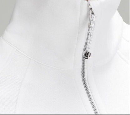 Alpha Phi MOM lululemon Scuba Oversized Funnel-Neck Half Zip - White