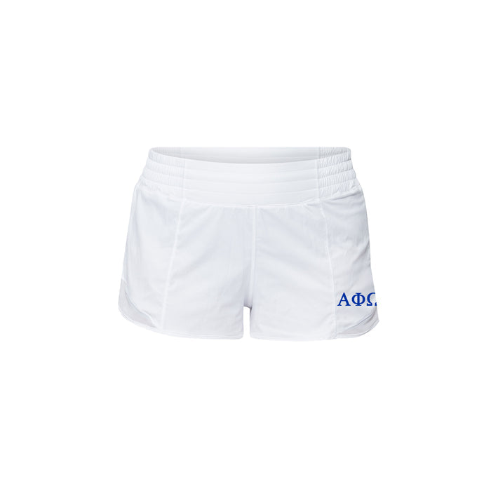 Alpha Phi Omega lululemon Hotty Hot High-Rise Lined Short 2.5" - White