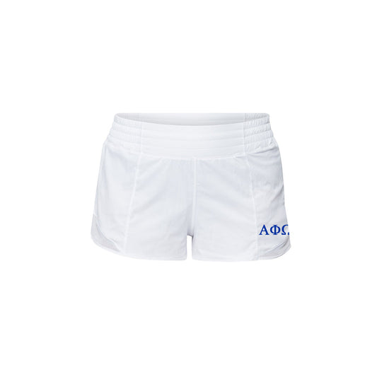 Alpha Phi Omega lululemon Hotty Hot High-Rise Lined Short 2.5" - White