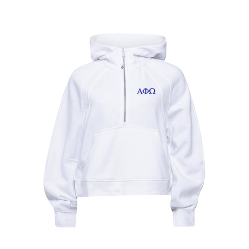 Alpha Phi Omega lululemon Scuba Oversized Half-Zip Hoodie - White