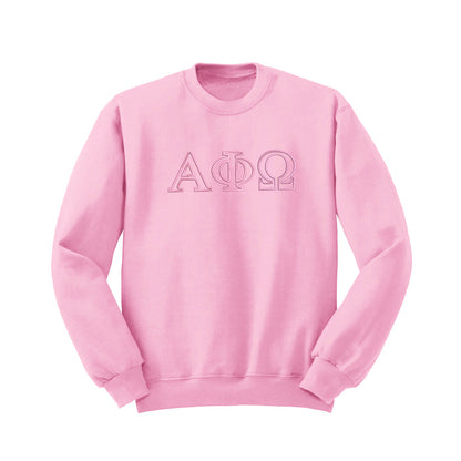 Alpha Phi Omega Outline Monochromatic Crewneck