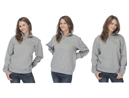 Alpha Phi Pullover Quarter Zip Sweatshirt with Crest