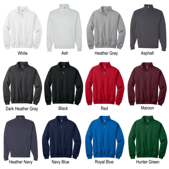Alpha Phi Pullover Quarter Zip Sweatshirt with Crest