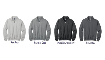 Alpha Phi Pullover Quarter Zip Sweatshirt with Crest