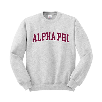 Alpha Phi Varsity Crewneck