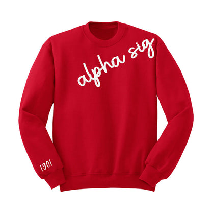 Alpha Sigma Alpha 1901 Avenue Crewneck