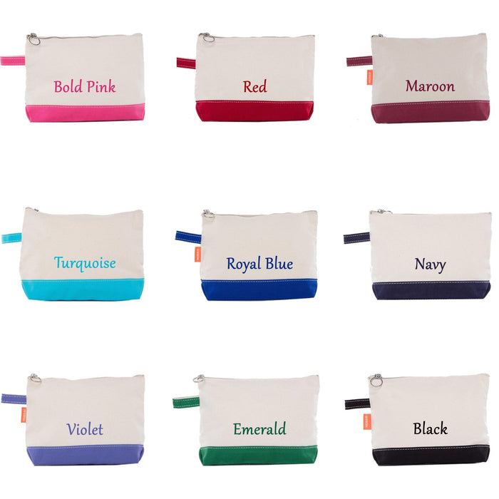 Alpha Sigma Kappa Canvas Cosmetic Bag