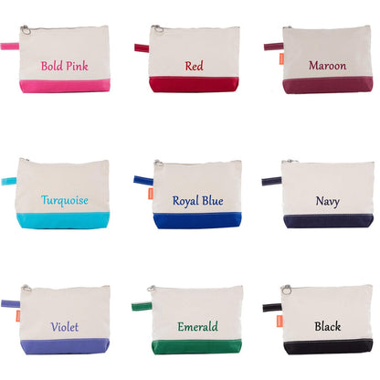 Alpha Sigma Kappa Canvas Cosmetic Bag