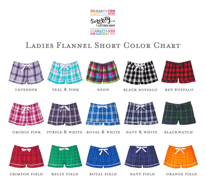 Alpha SIgma Kappa Flannel Boxer Shorts