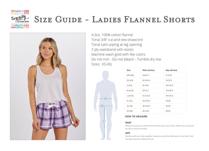 Alpha SIgma Kappa Flannel Boxer Shorts