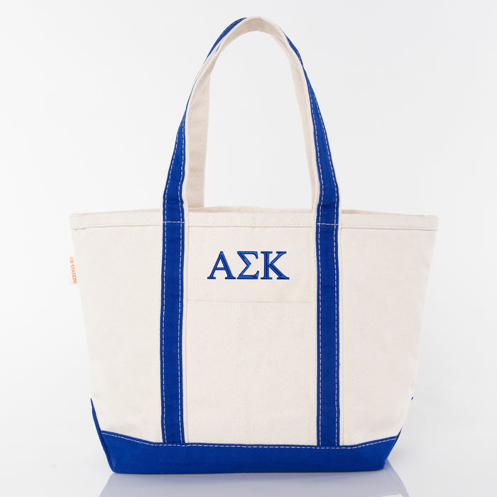 Alpha Sigma Kappa Large Canvas Tote Bag