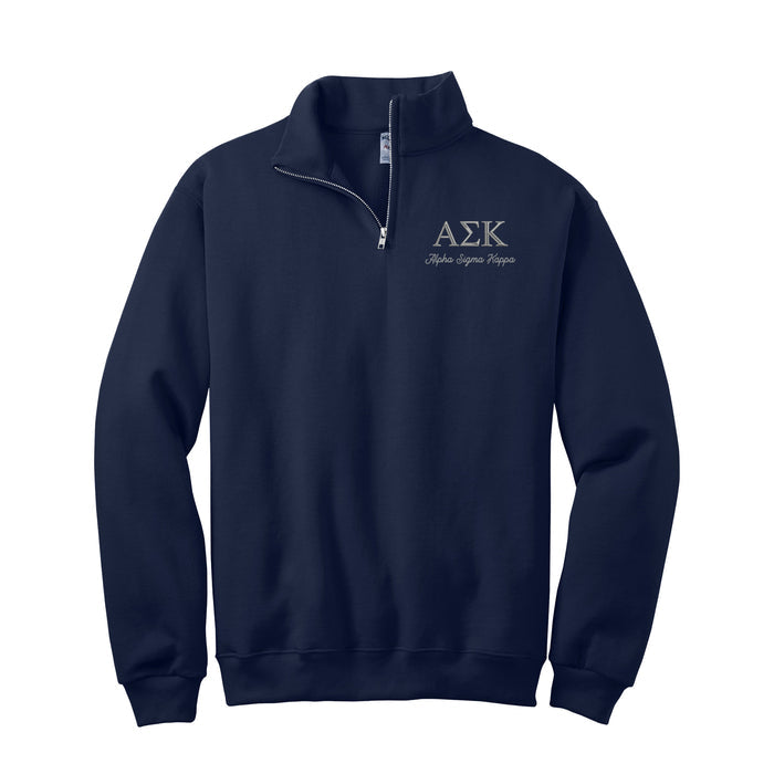 Alpha Sigma Kappa Quarter Zip Sweatshirt