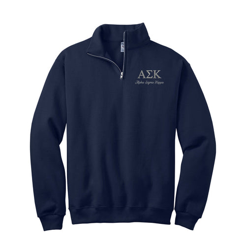Alpha Sigma Kappa Quarter Zip Sweatshirt