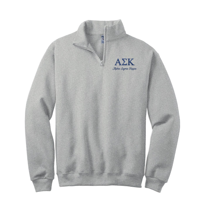 Alpha Sigma Kappa Quarter Zip Sweatshirt