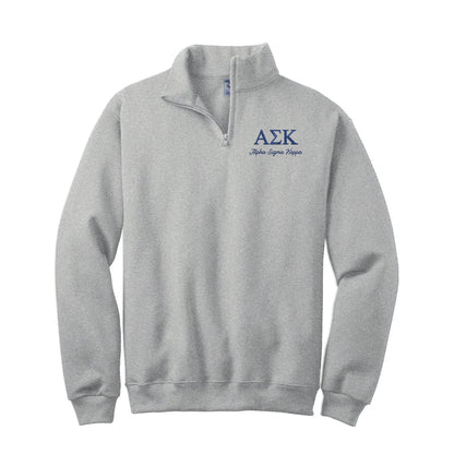 Alpha Sigma Kappa Quarter Zip Sweatshirt