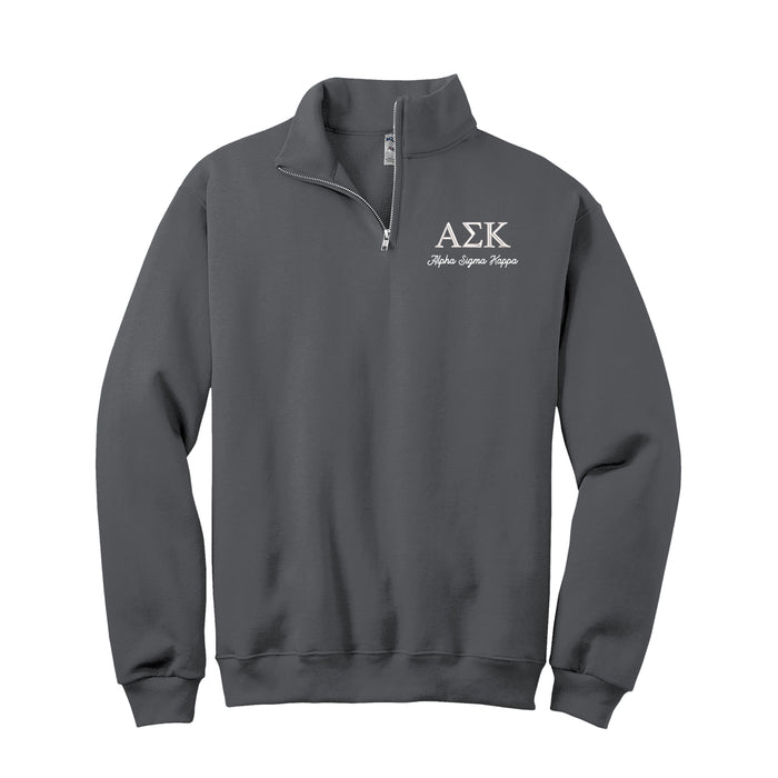 Alpha Sigma Kappa Quarter Zip Sweatshirt