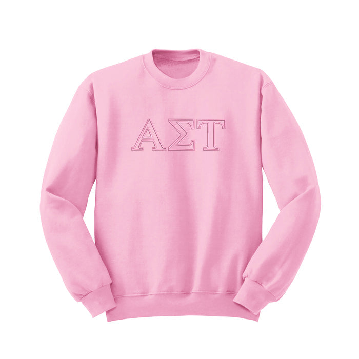 Alpha Sigma Tau Outline Monochromatic Crewneck