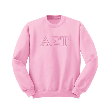 Alpha Sigma Tau Outline Monochromatic Crewneck