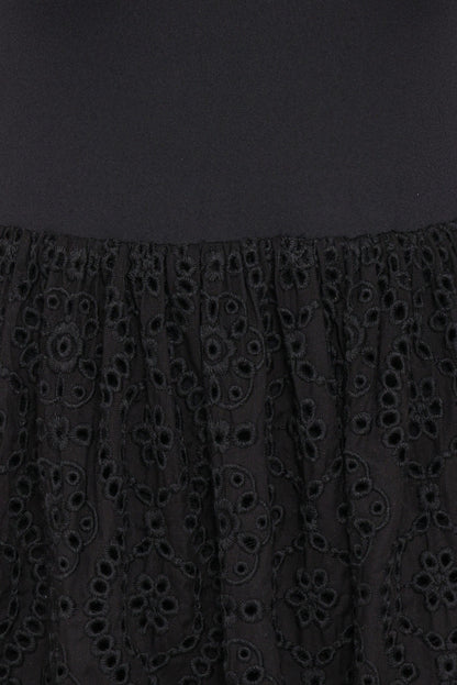 Petal and Pup USA DRESSES Alva Midi Dress - Black Broderie